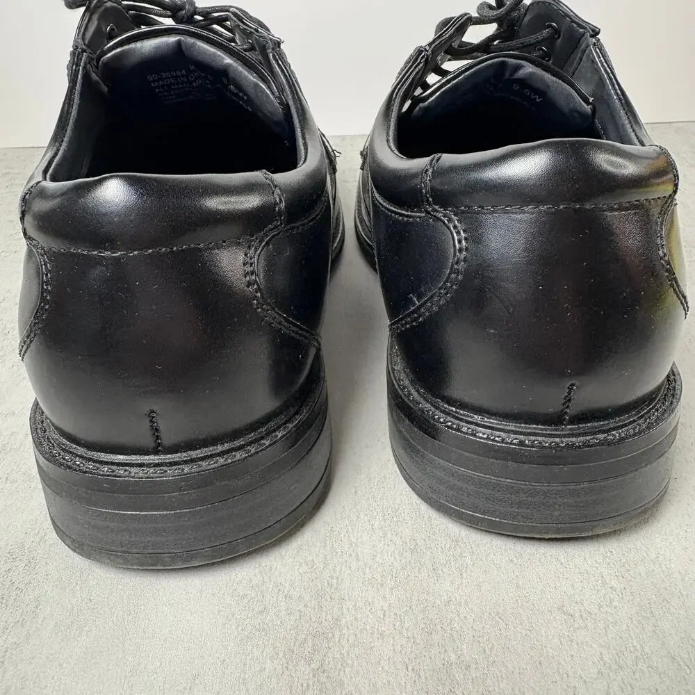 Dockers Men’s Black Leather Dress Shoes Lace Up Oxford Size 9.5W Wide